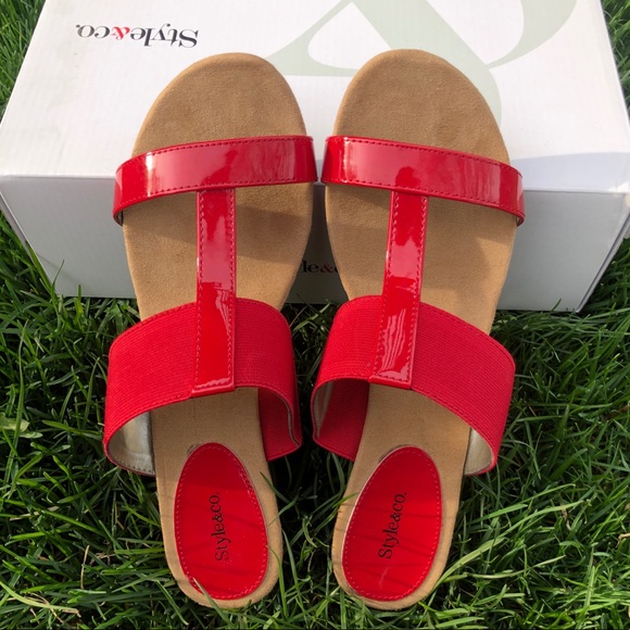 Style & Co. Shoes - Style & Co. Red Sandals